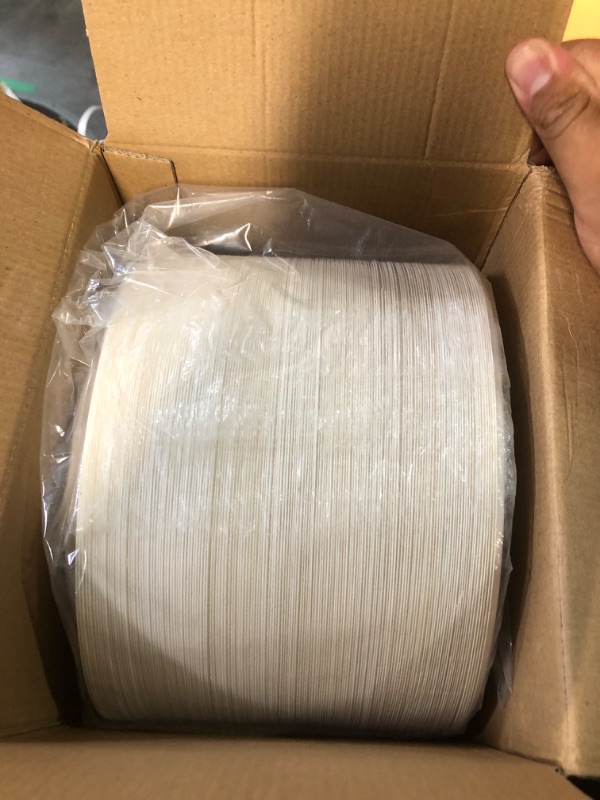 Photo 1 of ***FACTORY SEALED***ECOLipak 9 inch 150 Pack Compostable Paper Plates, Heavy Duty Disposable Biodegradable Eco-friendly Sugarcane Bagasse Plates for Party Dinner White 9 inch