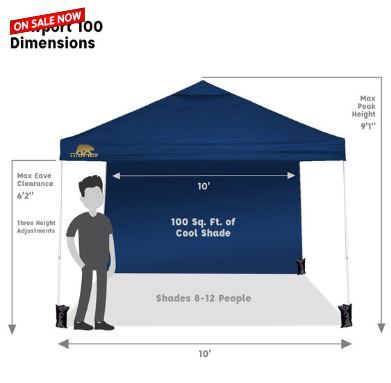 Photo 5 of (READ FULL POST) Golden Bear Newport 10'x10' Straight-Leg Canopy with Wall
