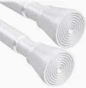 Photo 1 of **1 SET ONLY**
AIZESI 2pcs Spring Tension Rods Adjustable 26 to 39 inch Small Tension Curtain Rod No Drilling Expandable Spring Loaded Curtain Rod,Suitable for Doors and Windows 28 to 36 inch, White