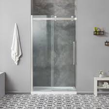 Photo 1 of ***USED - LIKELY MISSING PARTS - UNABLE TO VERIFY FUNCTIONALITY***
OVE Decors Bel Soft-Close Satin Nickel 46-in to 48-in W x 78.75-in H Frameless Sliding Soft Close Shower Door