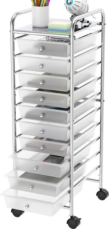 Photo 1 of ***STOCK PHOTO REFERENCE ONLY***
Utility Cart with 10 Drawers Rolling Storage Art Craft Organizer 