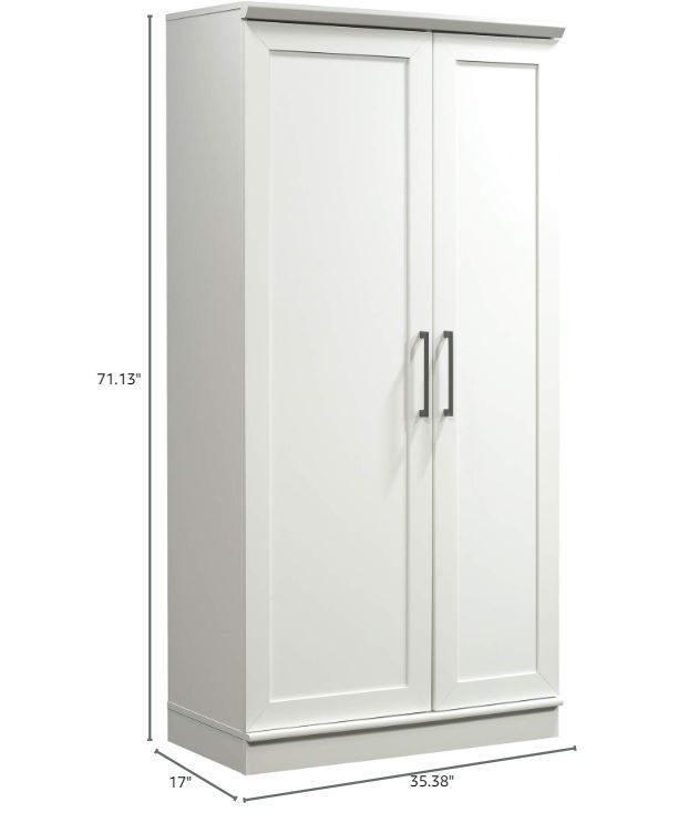 Photo 6 of (READ FULL POST) Sauder HomePlus Storage Pantry cabinets, L: 35.35" x W: 17.09" x H: 71.22", Soft White finish Soft White Finish Cabinet