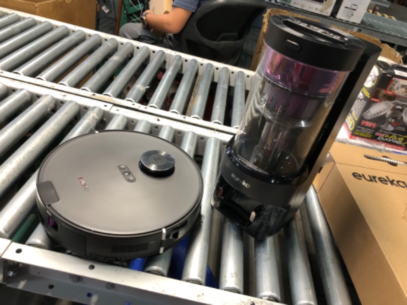 Photo 9 of ***USED - POWERS ON - UNABLE TO TEST FURTHER - LIKELY MISSING PARTS***
Eureka E10s Robot Vacuum with Bagless Self Emptying Station, Robotic Vacuum and Mop Combo, 45-Day Capacity, 4000Pa Suction for Pet Hair, Carpet&Floor, Auto Lifting Mop, LiDAR Navigatio