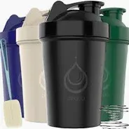 Photo 1 of -4 PACK- 20 oz Shaker Bottles for Protein Mixes | BPA-Free & Dishwasher Safe | 4 small protein shaker bottle | Shaker Cups for protein shakes | Blender Shaker Bottle Pack
