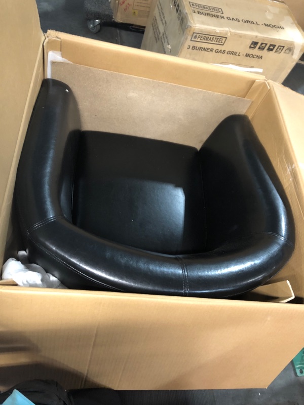 Photo 2 of ***PARTS ONLY******NON REFUNDABLE*** box 1/2* Daymian 30 in. Black Fabric Swivel Arm Chair
