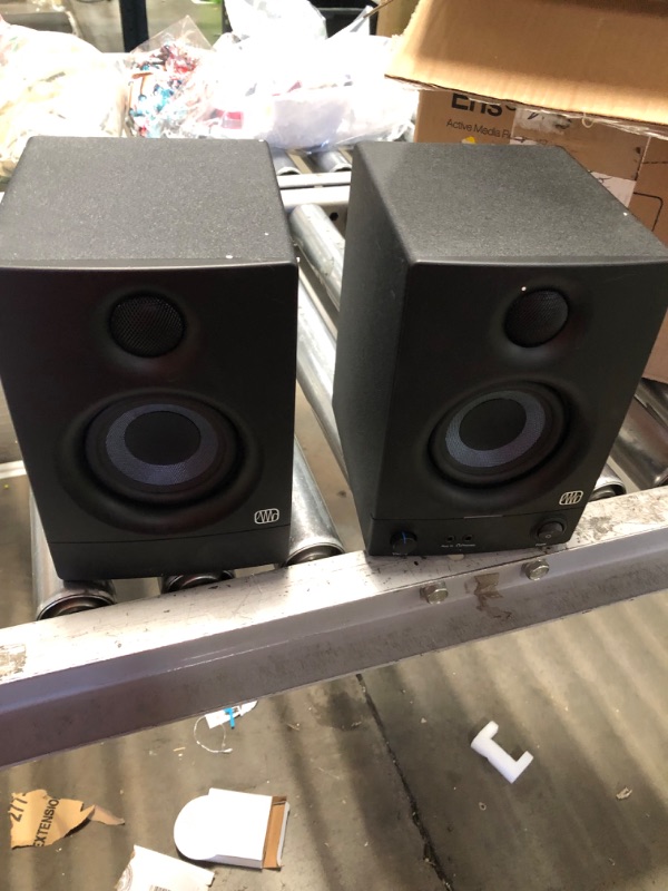 Photo 3 of PreSonus Eris 3.5 Studio Monitors, Pair — Powered, Active Monitor Speakers for Near Field Music Production, Desktop Computer, Hi-Fi Audio
