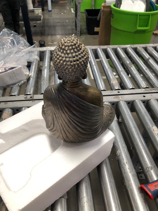 Photo 1 of 12 in. Japanese Meditating Buddha Decorative Statue
