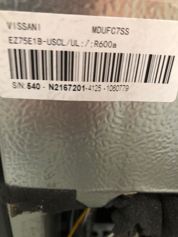 Photo 1 of Vissani
7 cu. ft. Convertible Upright Freezer/Refrigerator in Stainless Steel Garage Ready