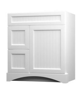 Photo 1 of kraftmaid 30-in white bathroom vanity base cabinet without top