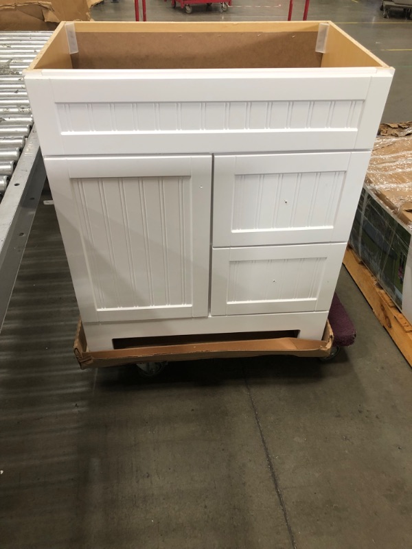 Photo 4 of kraftmaid 30-in white bathroom vanity base cabinet without top