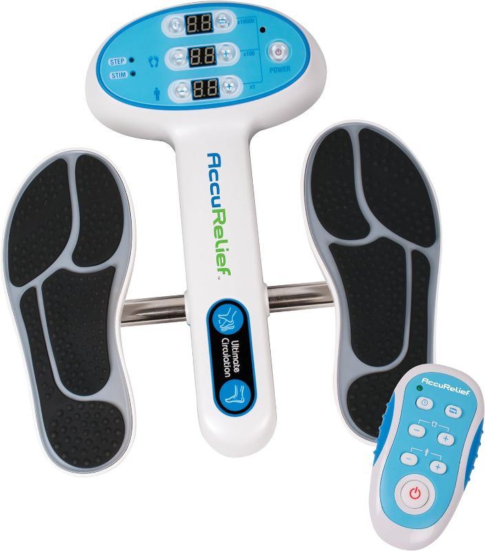 Photo 1 of AccuRelief Ultimate Foot Circulator with Remote - EMS Muscle Stimulator - for Pain Relief, Increase Blood Circulation and to Reduce Swelling Legs and Feet,Multicolor,ACRL-5500
