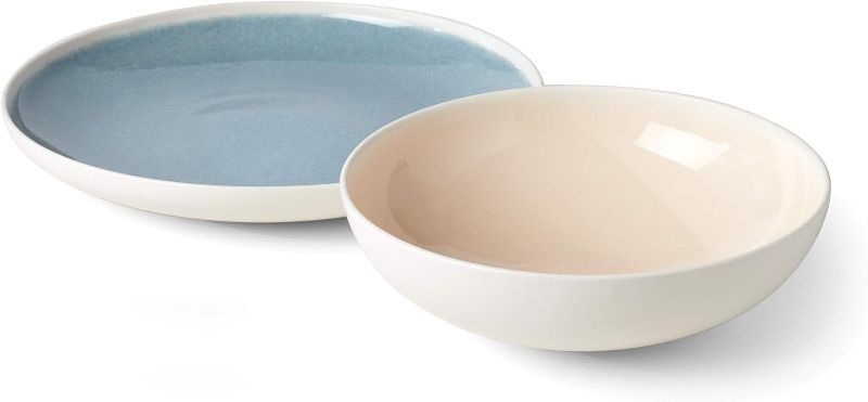 Photo 1 of **onl the small one** **read notes** Lenox Naomi Bay 2-Piece Serving Bowls, 10.50 LB, Multi
