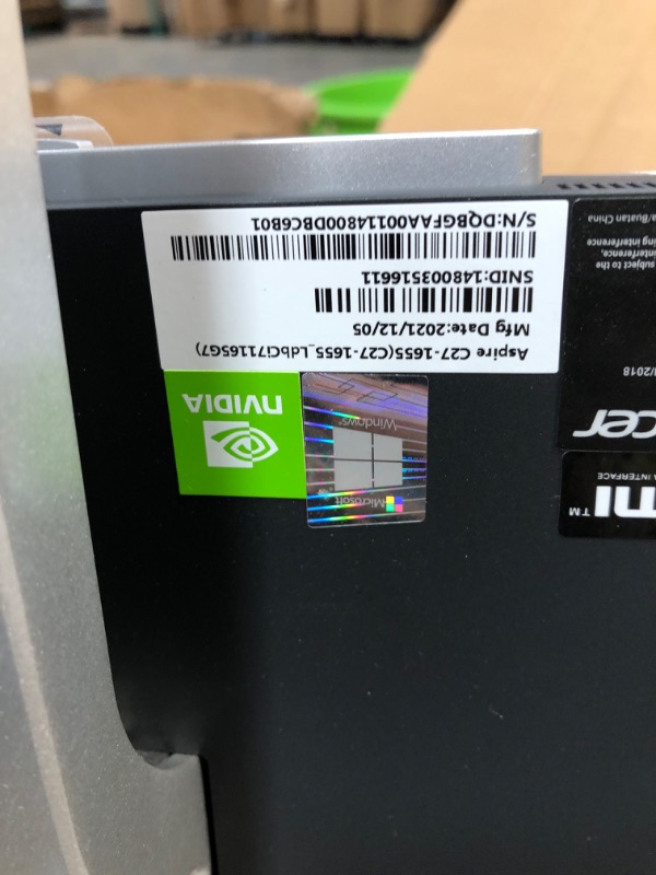 Photo 1 of Acer Aspire C27-1655-UA93 AIO Desktop | 27" Full HD IPS Display | 11th Gen Intel Core i7-1165G7 | NVIDIA GeForce MX330 | 16GB DDR4 | 512GB SSD | 1TB HDD | Intel Wireless Wi-Fi 6 | Windows 10 Pro i7-1165G7 / MX330 Desktop only