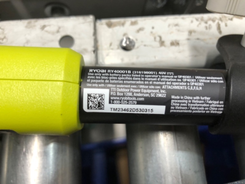 Photo 10 of ***USED - BATTERY POWERS ON AND CHARGES - UNABLE TO TEST FURTHER - SEE PICTURES***
40V 10 in. Cordless Battery Pole Saw with 2.0 Ah Battery and Charger