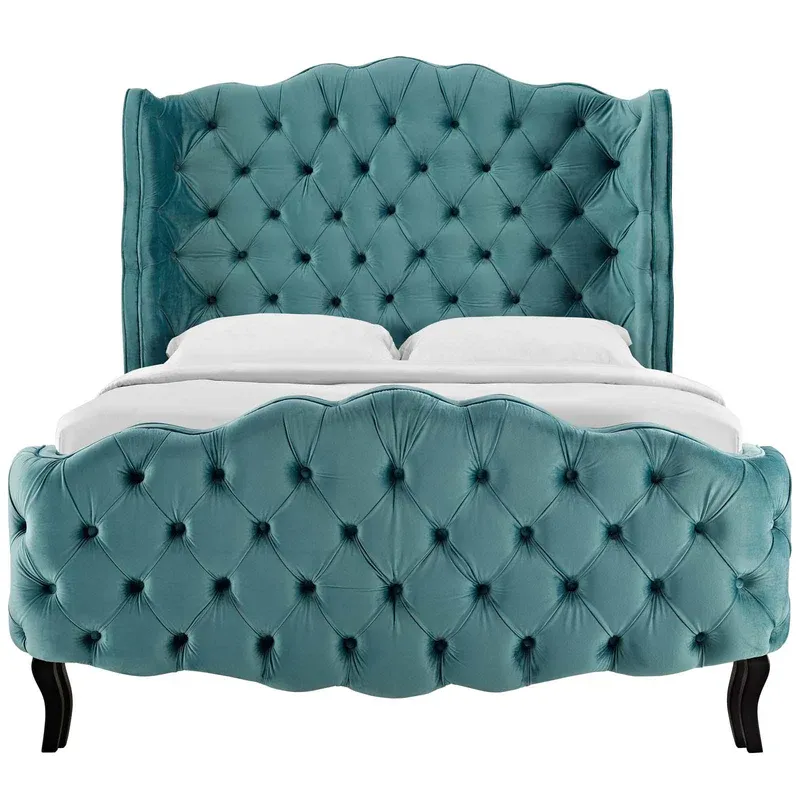 Photo 1 of **ONLY THE HEADBOARD**  Modway Furniture Violette Queen Fabric Platform Bed MOD-5804-SEA