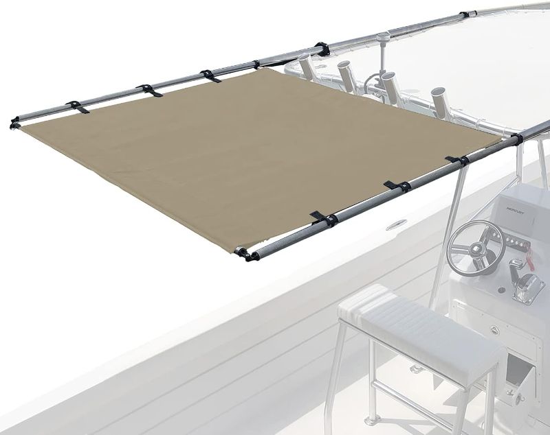 Photo 1 of **SEE NOTES** SureShade PTX Power Shade - Easy Installation on T-Top or Hardtop Boats - 600D Marine Canvas, Stainless Steel Frame - 12V DC Motors - Anti-Racking and Auto Shut-Off Tan 51" Wide