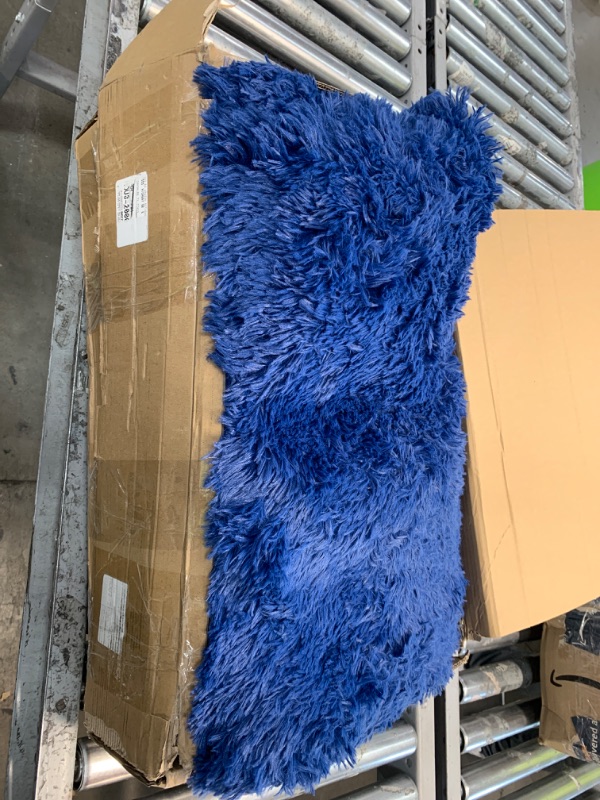 Photo 1 of 5x12 fuzzy blue rug 