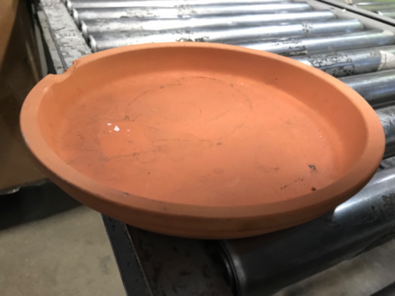 Photo 2 of *Minor damage* Pennington 10 in. Terra Cotta Clay Saucer