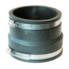 Photo 1 of 4 in. Ductile Iron and Asbestos Cement x 4 in. DWV Flexible PVC Coupling
