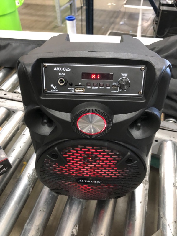 Photo 2 of AUDIOBOX ABX-82S Portable 8" PA Speaker with Stand, WaveSync™ Technology, Bluetooth, LED Lights, 1100W - Includes Microphone & USB Cable