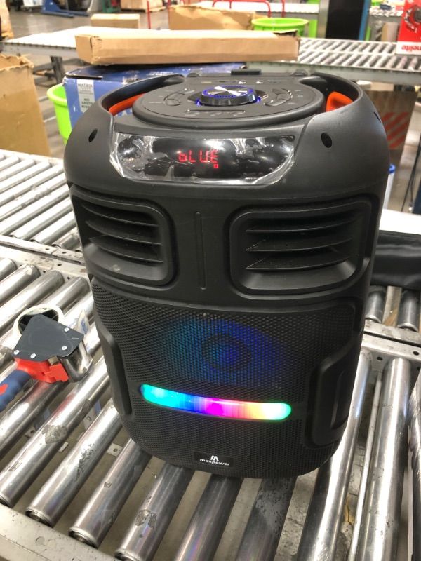 Photo 2 of Max Power DJ Speaker - MPD592-OMNIA 12 Portable Sound System -Bluetooth Multi LED Light Speaker Set Perfect for Indoor and Outdoor - PA Speaker System with Remote with Microphone