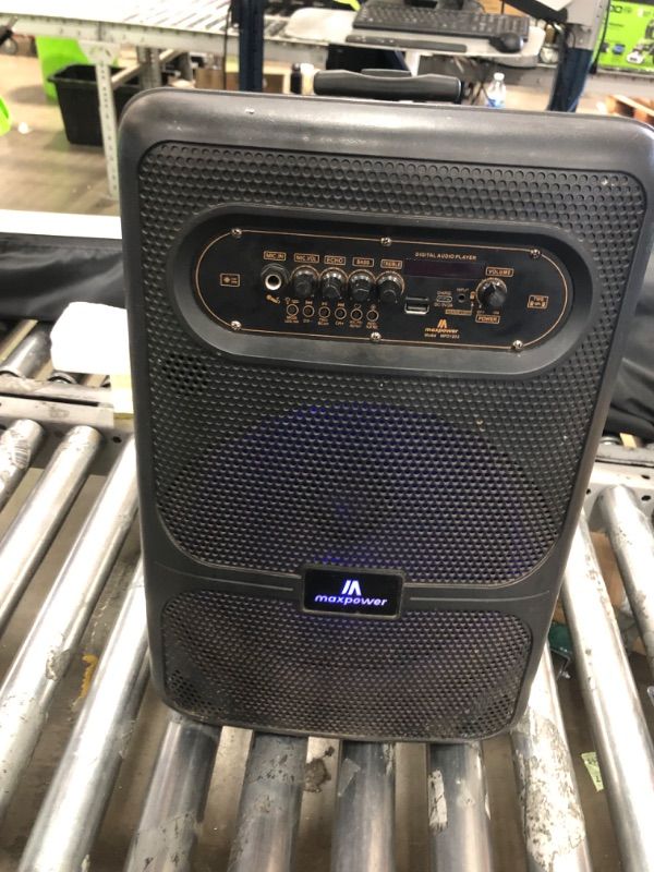 Photo 2 of Max Power DJ Speaker - MPD1223-ROAR Portable Sound System -Bluetooth Multi LED Light Speaker Set Perfect for Indoor and Outdoor - PA Speaker System with Remote, Microphone and Speaker Stand