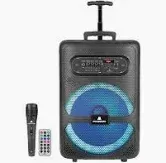 Photo 1 of Max Power DJ Speaker - MPD1223-ROAR Portable Sound System -Bluetooth Multi LED Light Speaker Set Perfect for Indoor and Outdoor - PA Speaker System with Remote, Microphone and Speaker Stand