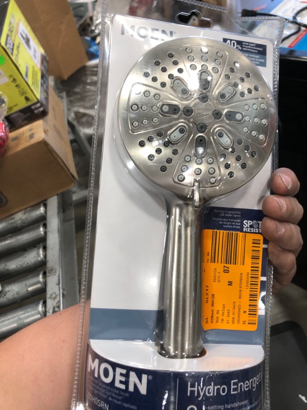 Photo 2 of (READ FULL POST) MOEN HydroEnergetix 8-Spray Wall Mount Handheld Shower Head 1.75 GPM in Spot Resist Brushed Nickel