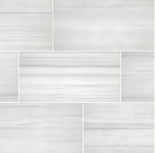 Photo 1 of Milano Lasa White 12 in. x 24 in. Matte Porcelain Floor and Wall Tile (13.3 sq. ft. /case)
