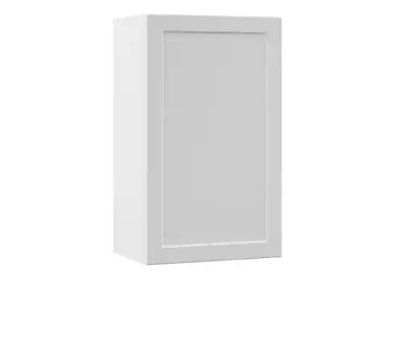 Photo 1 of ***DAMAGED - HINGE BROKEN - SEE PICTURES - MISSING HARDWARE***
Hampton Bay Designer Series Melvern Assembled 18x30x12 in. Wall Kitchen Cabinet in White
