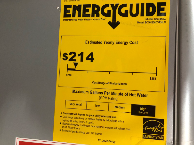 Photo 8 of (used item)(see all images) Performance Platinum 11 GPM Natural Gas High Efficiency Indoor Recirculating Tankless Water Heater