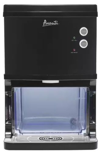 Photo 1 of 33 lbs. Portable Countertop Nugget Ice Maker and Dispenser in Black
