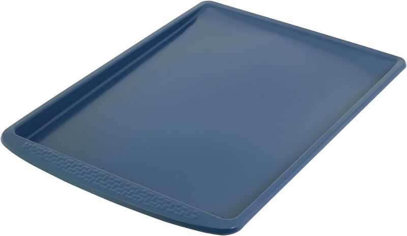 Photo 1 of Chicago Metallic Everyday Non-stick Large Cookie Slider, Perfect for making cookies, one-pan meals, roasted vegetables, and more! 19.95 x 13.94 x 1 Inch, Blue
