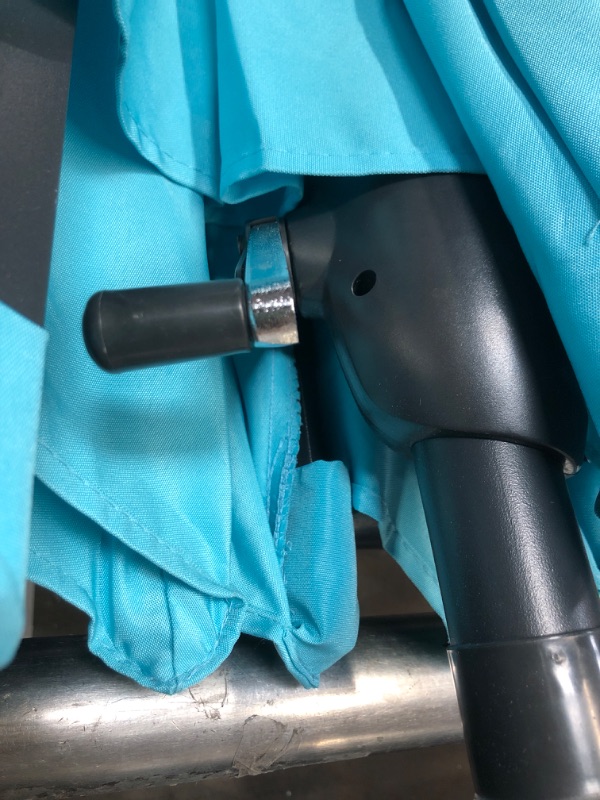 Photo 3 of  Outdoor Patio Umbrella, Easy Open/Close Crank and Push Button Tilt Adjustment - Market Umbrellas Aqua 6 Foot