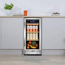 Photo 1 of * SEE NOTES* TITTLA
15 in. 130-Can Freestanding and Built-In Beverage Cooler Fridge with Adjustable Shelves - Stainless Steel