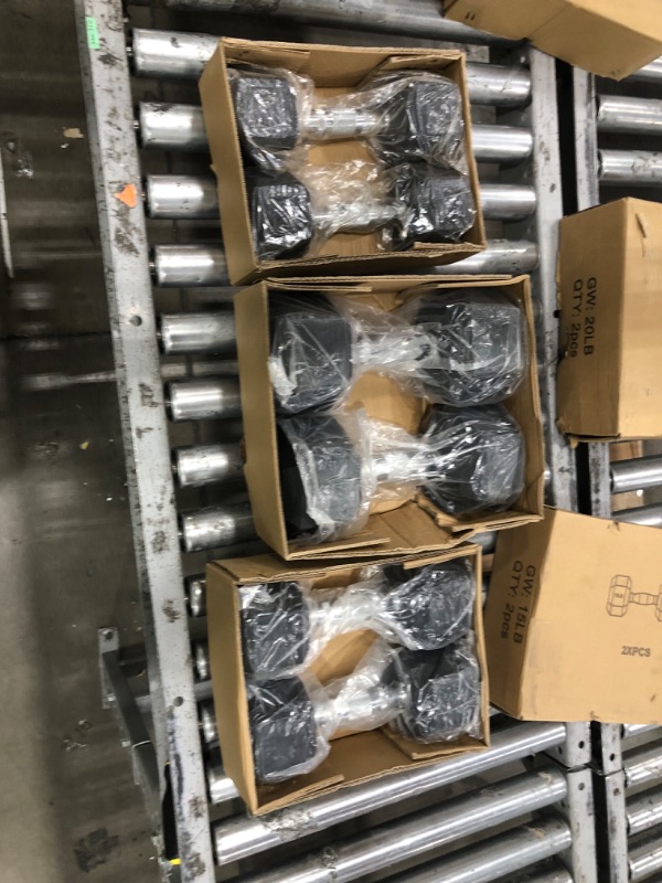 Photo 1 of 10, 15, 20 LB dumbbell set with rack