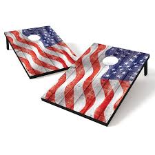 Photo 1 of * SEE NOTES* Wild Sports Wavy American Flag Cornhole Tailgate Toss Game
