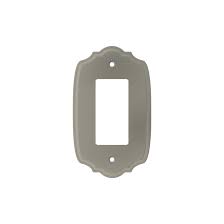 Photo 1 of allen + roth Yalden 1-Gang Brushed Nickel Zinc Indoor Decorator Wall Plate