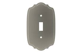 Photo 1 of allen + roth Yalden 1-Gang Brushed Nickel Zinc Indoor Decorator Wall Plate