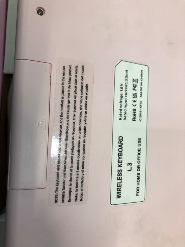 Photo 1 of Wireless Keyboard and Mouse Combo - Wireless Typewriter Keyboard and Silent Mouse Combo, Cute Pink Keyboard with Phone Holder, 2.4G USB Computer Keyboard and Mouse Set for Windows Laptop/Desktop/PC Pink-1