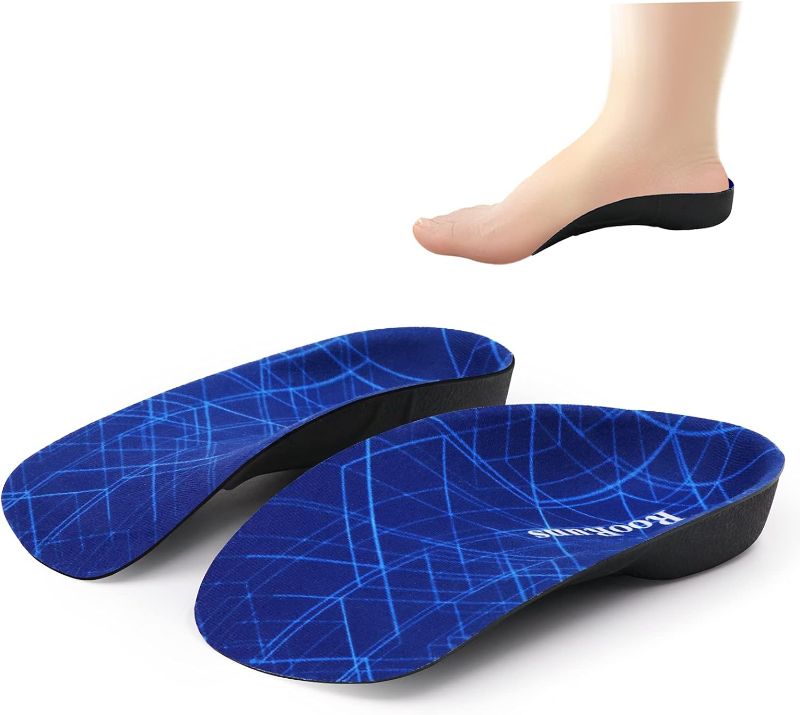 Photo 1 of RooRuns 3/4 Length Plantar Fasciitis Support Insole, Ultra Sturdy Arch Support Insole for Women and Men 330 LBS, Orthotic Shoe Inserts for Flat Feet, Over-Pronation, Plantar Fasciitis, Foot Pain