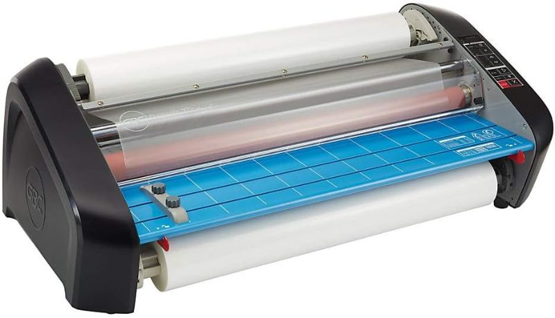 Photo 1 of GBC HeatSeal Pinnacle 27 EZ Load Thermal Roll Laminator, 27" Maximum Width, 8-10 Minute Warm-Up, School Lamination (1701720EZ),Blue/Gray