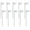 Photo 1 of 10-Pieces Plant Support Stakes Garden Flower Single Stem Support Stake Metal Plant Cage Support Ring