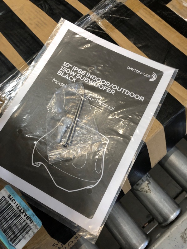 Photo 4 of Dayton Audio IOSUB 10" IP66 Subwoofer 150 Watts RMS at 4 Ohms Impedance - Durable Weather-Resistant Indoor/Outdoor Speaker
