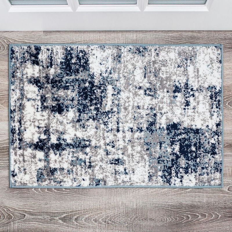 Photo 1 of (see all images)Rugshop Distressed Abstract Area Rug 2' x 3' Blue
