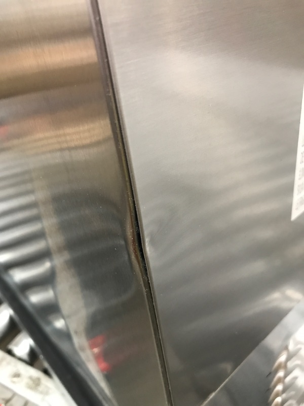 Photo 1 of DENTED FRAME; 15 Inch Outdoor Refrigerator, Weather Proof Stainless Steel Beverage Beer Cooler Under Counter Fridge, Indoor/Outdoor Refrigerator with 3 Shelves for Patio Kitchen and Commercial Use