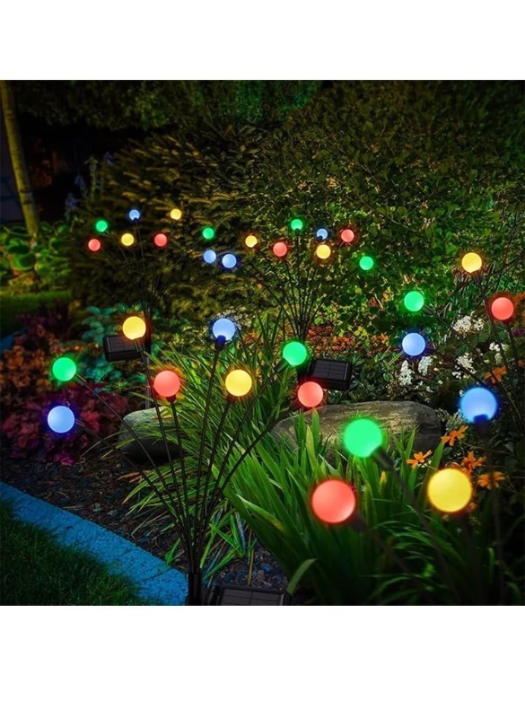 Photo 1 of 2-Pack Solar Lights for Outside,outdoor Solar Firefly Lights for yard,Sway by Wind, Waterproof Solar Lights for Patio Pathway Yard Backyard Garden Decoration Mothers Day Gifts(Multicolor)