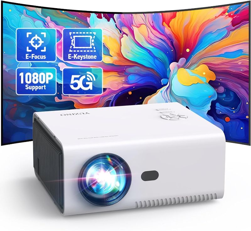 Photo 1 of ?Electric Focus?YUZINO Mini Projector with WiFi and Bluetooth, 2024 Upgrade Full HD1080P Portable Outdoor Projector with ZOOM for Movie Nights/Sports/Party Support Phone/Laptop/TV Stick/HDMI/USB
