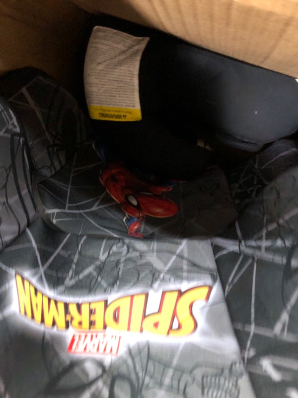 Photo 2 of KidsEmbrace Marvel Spider-Man High Back Booster Car Seat, Spider-Man Grey Web