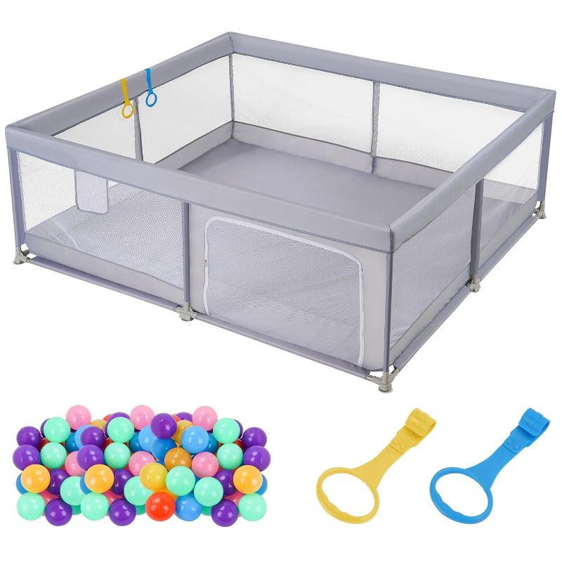 Photo 1 of 
Baby Playpen 79'' x 71'' Extra Large Playpen for Babies and Toddlers with Breathable Mesh Baby Gate Baby Play Yards Baby Activity Center...